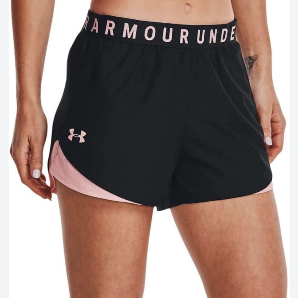 Under Armour Black and Pink Athletic Shorts